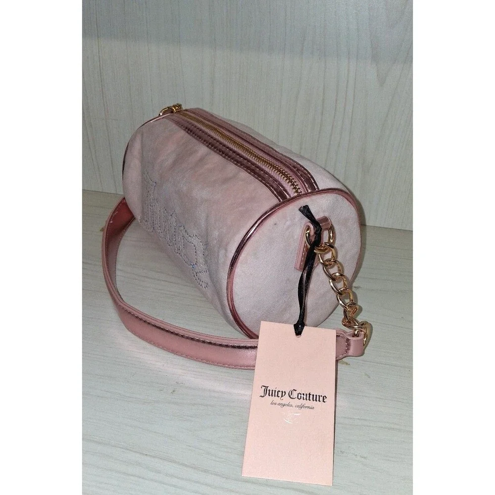NEW! Juicy Couture String of Pearls Roll Bag in Pink Diamond